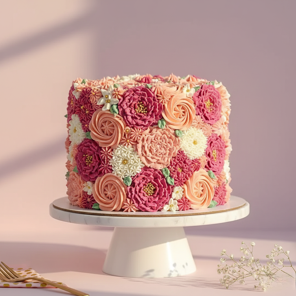 Enchanting Floral Chocolate Dream Cake
