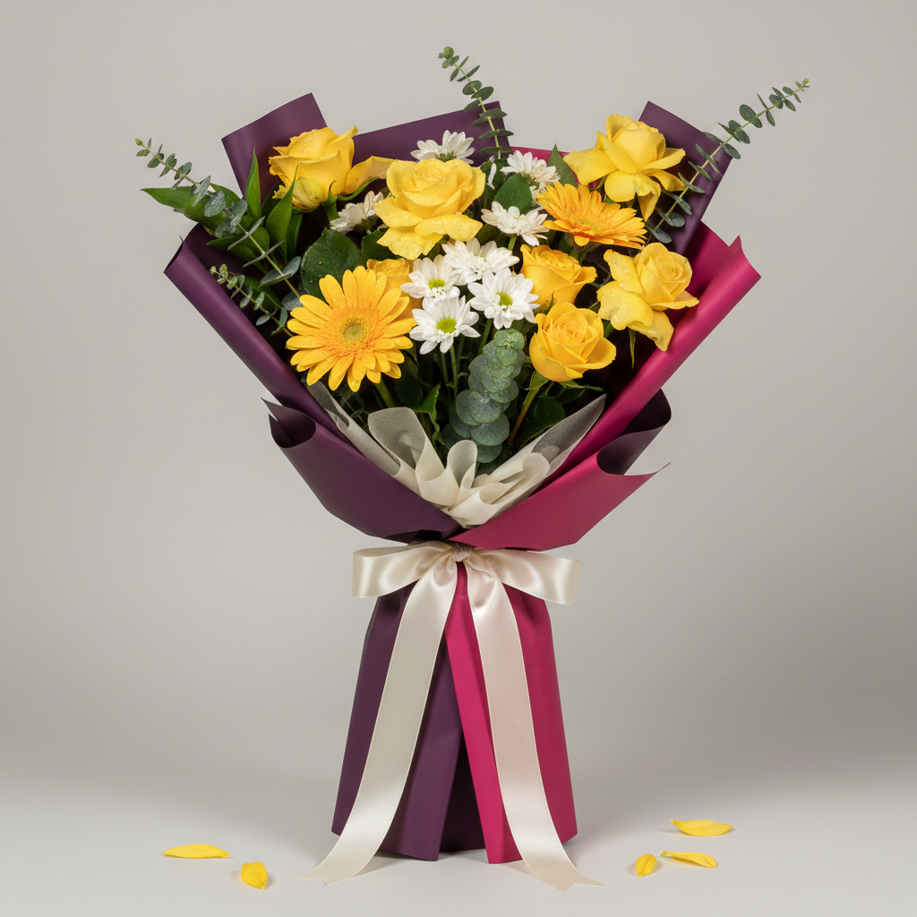 Radiant Mixed Gerbera & Rose Bouquet
